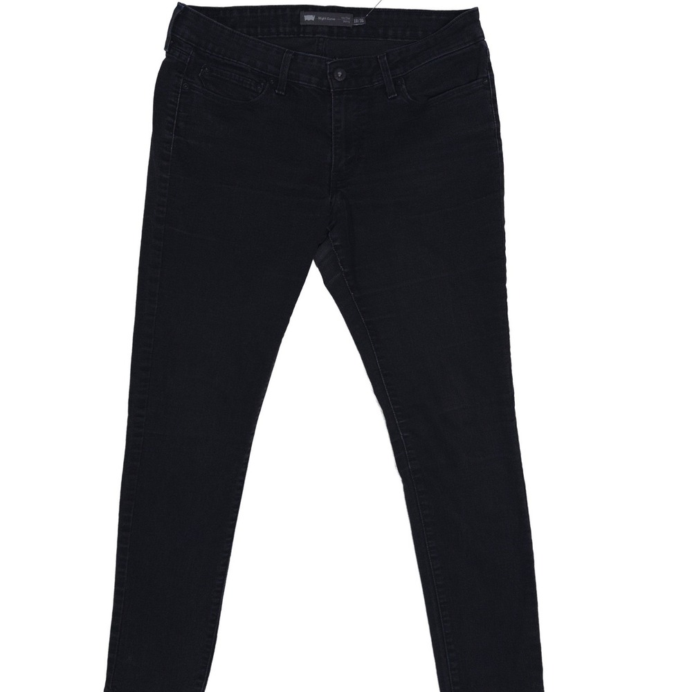 Levi's Skinny Jeans 10/30 Womens Slight Curve Mid Rise Black